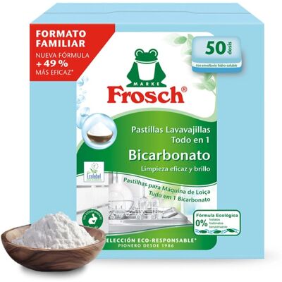 Pastillas Frosch Todo en 1 Eco para Lavavajillas - 50 Pastillas Pastillas Frosch Todo en 1 Eco para Lavavajillas - 50 Pastillas