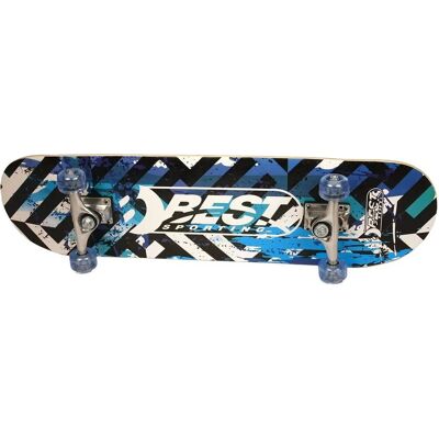 Best Sporting Skateboard - 19.69"/30.91" - Blau/Schwarz/Weiß - Stabilität & Leistung Best Sporting Skateboard - 19.69"/30.91" - Blau/Schwarz/Weiß - Stabilität & Leistung