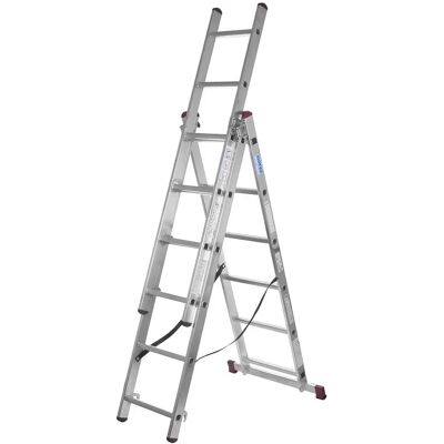 KRAUSE Vielzweckleiter Corda Aluminium 3x6 Sprossen - Leiter KRAUSE Vielzweckleiter Corda Aluminium 3x6 Sprossen - Leiter