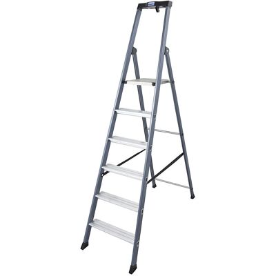 KRAUSE SePro S Aluminiumleiter - 6 Stufen, 3,25 m Arbeitshöhe KRAUSE SePro S Aluminiumleiter - 6 Stufen, 3,25 m Arbeitshöhe