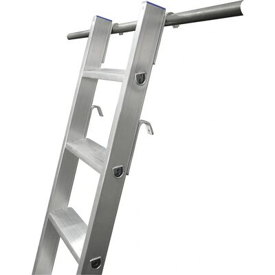Escalera Modular KRAUSE para Estanterías - 15 Peldaños, Aluminio Escalera Modular KRAUSE para Estanterías - 15 Peldaños, Aluminio