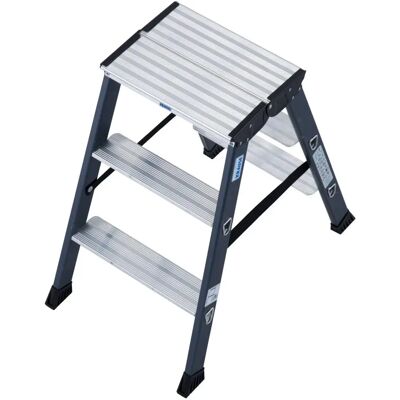 Échelle en aluminium KRAUSE 2x3 marches - 220cm hauteur de travail - Anthracite - Échelle - Publicité Échelle en aluminium KRAUSE 2x3 marches - 220cm hauteur de travail - Anthracite - Échelle - Publicité