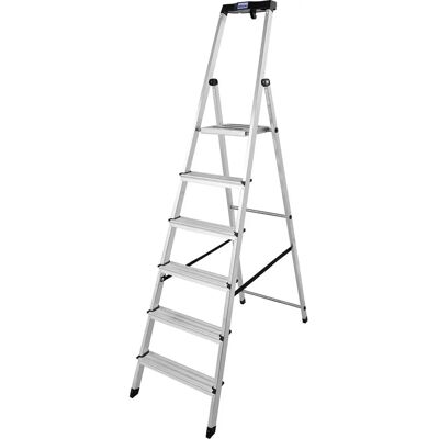 KRAUSE Safety Stehleiter - 6 Stufen, max 3,25 m Höhe KRAUSE Safety Stehleiter - 6 Stufen, max 3,25 m Höhe