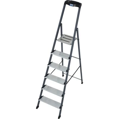 KRAUSE Stehleiter Securo - 6 Stufen Aluminium, Grau, 3.25 m Max. KRAUSE Stehleiter Securo - 6 Stufen Aluminium, Grau, 3.25 m Max.