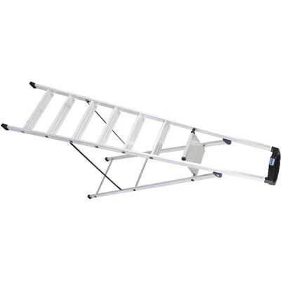 KRAUSE Solido Aluminium Stehleiter - 7 Stufen, 230cm, Silber KRAUSE Solido Aluminium Stehleiter - 7 Stufen, 230cm, Silber