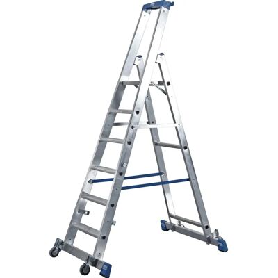 KRAUSE Aluminiumleiter - STABILO, 6 Sprossen, Silber - Leiter KRAUSE Aluminiumleiter - STABILO, 6 Sprossen, Silber - Leiter