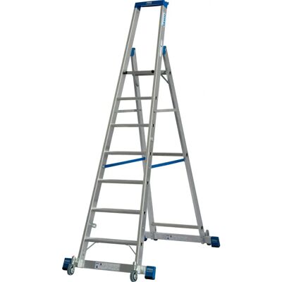 KRAUSE Aluminium-Leiter - 7 Sprossen, Stabilstützen KRAUSE Aluminium-Leiter - 7 Sprossen, Stabilstützen