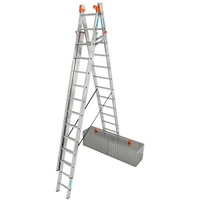 Drabina wielofunkcyjna KRAUSE Tribilo - Aluminium, 3x12 szczebli, 4,42 m maksymalna wysokość Drabina wielofunkcyjna KRAUSE Tribilo - Aluminium, 3x12 szczebli, 4,42 m maksymalna wysokość
