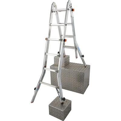 KRAUSE TeleVario Leitern - Verstellbar, Aluminium, 4x4 Sprossen KRAUSE TeleVario Leitern - Verstellbar, Aluminium, 4x4 Sprossen