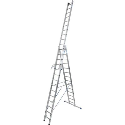 KRAUSE-Werk Mehrzweckleiter - 3x14, Aluminium, Silber KRAUSE-Werk Mehrzweckleiter - 3x14, Aluminium, Silber