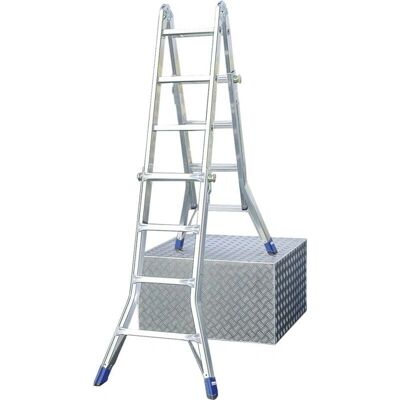 KRAUSE Stabilo Teleskopleiter - Aluminium, 16 Sprossen KRAUSE Stabilo Teleskopleiter - Aluminium, 16 Sprossen
