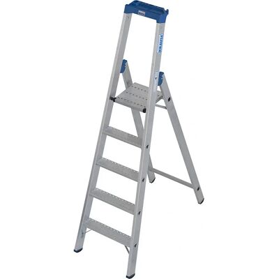 Krause Aluminium-Doppeltreppenleiter - 5 Stufen, 3,2 m Arbeitshöhe Krause Aluminium-Doppeltreppenleiter - 5 Stufen, 3,2 m Arbeitshöhe