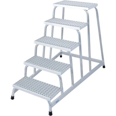 KRAUSE Aluminium Leiter 5 Stufen - Höhe 140cm KRAUSE Aluminium Leiter 5 Stufen - Höhe 140cm