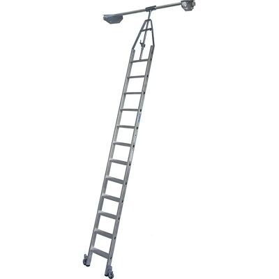 Scala doppia con testa rotante per scaffali - Accesso sicuro Scala doppia con testa rotante per scaffali - Accesso sicuro