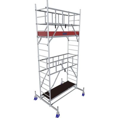 KRAUSE Mobile Gerüst - 0,7x2m Aluminium - 5,3m Arbeitshöhe KRAUSE Mobile Gerüst - 0,7x2m Aluminium - 5,3m Arbeitshöhe