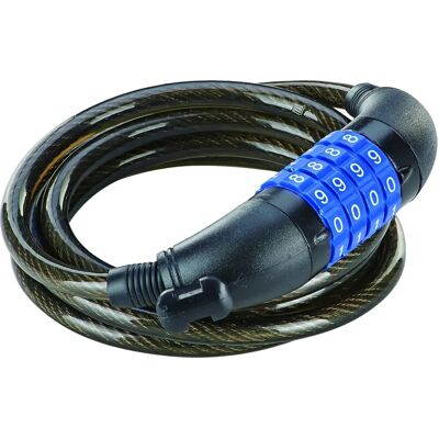 PROPHETE Cadenas pour vélo - 150cm, Combinaison, Noir PROPHETE Cadenas pour vélo - 150cm, Combinaison, Noir