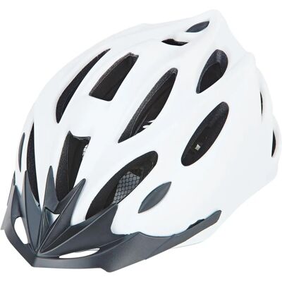Casque Vélo PROPHETE - 58/61, Blanc/Noir, Léger, Réglable, Visière, 19 Aérations - Casque vélo Casque Vélo PROPHETE - 58/61, Blanc/Noir, Léger, Réglable, Visière, 19 Aérations - Casque vélo