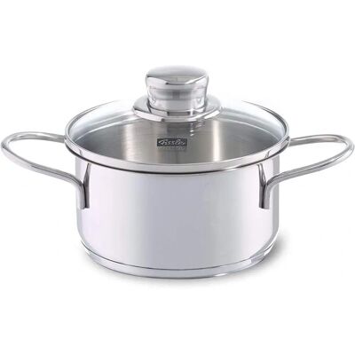 Fissler Häppchen En acier inoxydable 14cm petit pot avec couvercle en verre Fissler Häppchen En acier inoxydable 14cm petit pot avec couvercle en verre