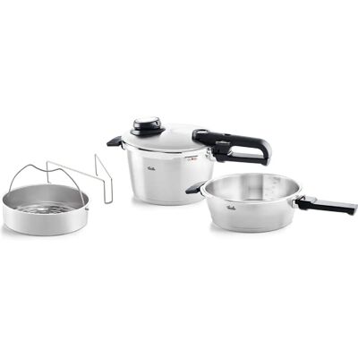 Fissler Vitavit Premium Edelstahl Schnellkochtopf-Set 4-teilig - 22cm, Silber Fissler Vitavit Premium Edelstahl Schnellkochtopf-Set 4-teilig - 22cm, Silber