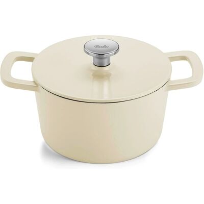 FISSLER Moments Collection Dutch Oven - Cast Iron, White, 2.6L, Ø19cm FISSLER Moments Collection Dutch Oven - Cast Iron, White, 2.6L, Ø19cm