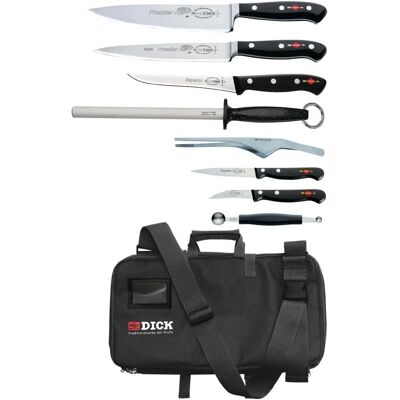 Set di 8 coltelli professionali F. Dick - Custodia Set di 8 coltelli professionali F. Dick - Custodia