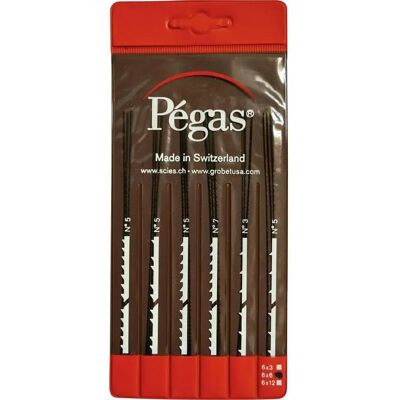 Pegas PS906x6DI Set Laubsägebladen - 6 stuks Pegas PS906x6DI Set Laubsägebladen - 6 stuks