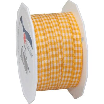 Ruban décoratif Vichy - 20m, Carreaux Jaune/Blanc, 10mm - Ruban Décoratif Ruban décoratif Vichy - 20m, Carreaux Jaune/Blanc, 10mm - Ruban Décoratif
