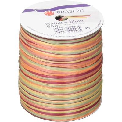 C.E. Pattberg Corde de rafia multicolore - 50m Ruban cadeau C.E. Pattberg Corde de rafia multicolore - 50m Ruban cadeau
