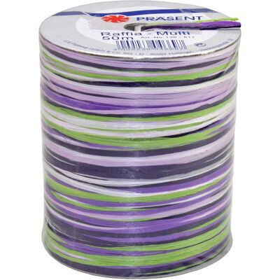 Pattberg - 136-611 - Raffia multicolore - 50 m - ruban décoratif Pattberg - 136-611 - Raffia multicolore - 50 m - ruban décoratif