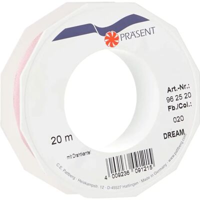 PRÄSENT - Dream - 25 mm - starorůžová - Decorative ribbon PRÄSENT - Dream - 25 mm - starorůžová - Decorative ribbon