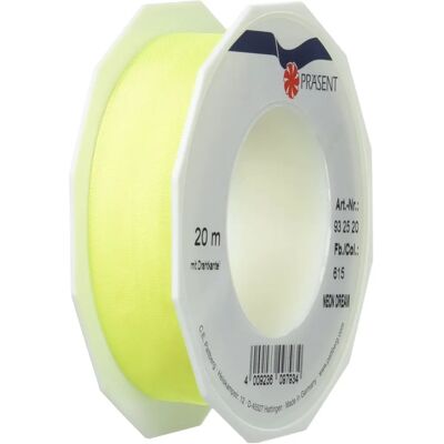 C.E. Pattberg Ruban Neon Dream Jaune - 20m, 25mm, Décoration & Cadeaux C.E. Pattberg Ruban Neon Dream Jaune - 20m, 25mm, Décoration & Cadeaux