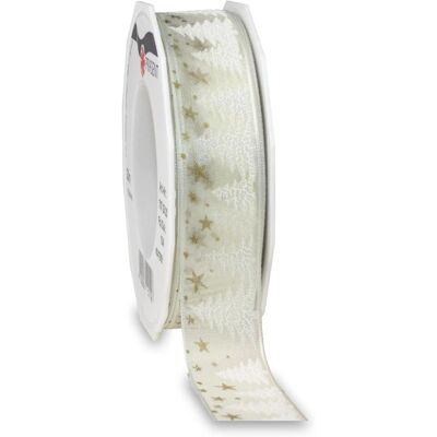 Pattberg Monterey Druckte Organza-Band Creme - Band Pattberg Monterey Druckte Organza-Band Creme - Band