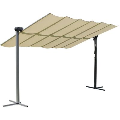 Leco Sonnendach - 400x250x220cm - silber - Polyester / Aluminium / Stahl - Pavillon Leco Sonnendach - 400x250x220cm - silber - Polyester / Aluminium / Stahl - Pavillon