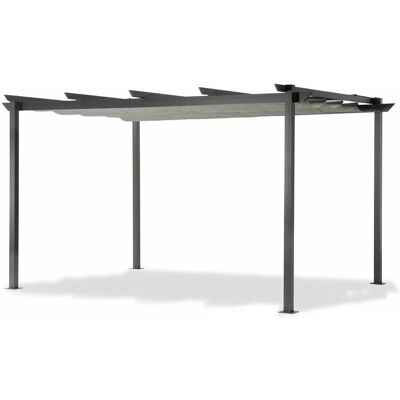 Leco Pergola - 400x293x225cm - anthrazit - Aluminium / Stahl / Polyester - Pergola Leco Pergola - 400x293x225cm - anthrazit - Aluminium / Stahl / Polyester - Pergola