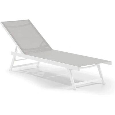 LECO Elina Grau/Weiß Gartenliege - Höhenverstellbar, Leicht, Klappbar LECO Elina Grau/Weiß Gartenliege - Höhenverstellbar, Leicht, Klappbar