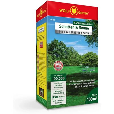 Wolf-Garten Premium Rasen Schatten & Sonne - Dicht gewobenes Saatgut Wolf-Garten Premium Rasen Schatten & Sonne - Dicht gewobenes Saatgut