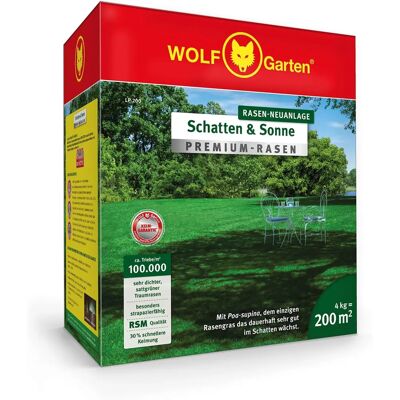 Wolf-Garten Rasensamen Schatten & Sonne LP 200 - Premium-Rasen Wolf-Garten Rasensamen Schatten & Sonne LP 200 - Premium-Rasen