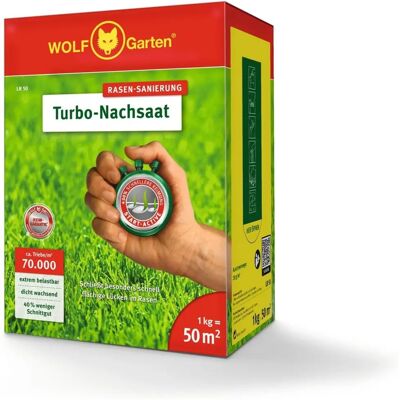Wolf-Garten Turbo - Rasen-Nachsaatmischung 50 m² Wolf-Garten Turbo - Rasen-Nachsaatmischung 50 m²