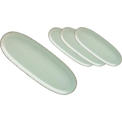 Van Well - 34x12,5cm grüne Steinzeugplatte - Platten Van Well - 34x12,5cm grüne Steinzeugplatte - Platten