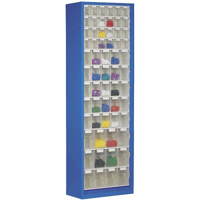 Armario de Acero con 61 Cajas Transparentes - Armario de Almacenamiento Armario de Acero con 61 Cajas Transparentes - Armario de Almacenamiento