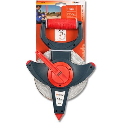 KWB 063550 Tape Measure - Fiberglass, 50m, Blue, Orange KWB 063550 Tape Measure - Fiberglass, 50m, Blue, Orange