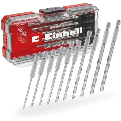 Einhell 10-delars metallborrset med förvaringslåda Einhell 10-delars metallborrset med förvaringslåda