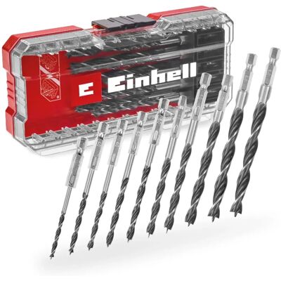 Einhell trädborrset 10 delar - Hållbart spiral med förvaringslåda Einhell trädborrset 10 delar - Hållbart spiral med förvaringslåda
