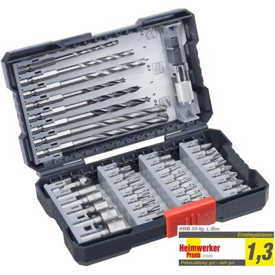 KWB Set of 39 Drill and Bit Accessories - Durable, Versatile KWB Set of 39 Drill and Bit Accessories - Durable, Versatile