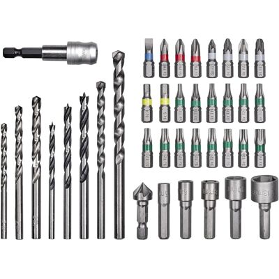 Ensemble de 39 forets Einhell - Adapté pour douilles hexagonales Ensemble de 39 forets Einhell - Adapté pour douilles hexagonales