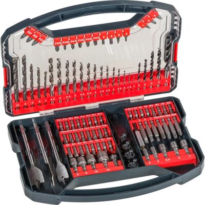 Conjunto de brocas e pontas Kwb Powerbox 101 peças - Kit de ferramentas durável para construção e DIY Conjunto de brocas e pontas Kwb Powerbox 101 peças - Kit de ferramentas durável para construção e DIY