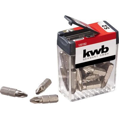 Kwb 120192 Stalowe PZ2 Bity - 25mm - ISO 1173 Kwb 120192 Stalowe PZ2 Bity - 25mm - ISO 1173