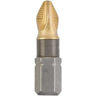 Embout tournevis Titane Pozidriv PZ1 - 25mm - 2 pcs - Résistant - Publicité Embout tournevis Titane Pozidriv PZ1 - 25mm - 2 pcs - Résistant - Publicité