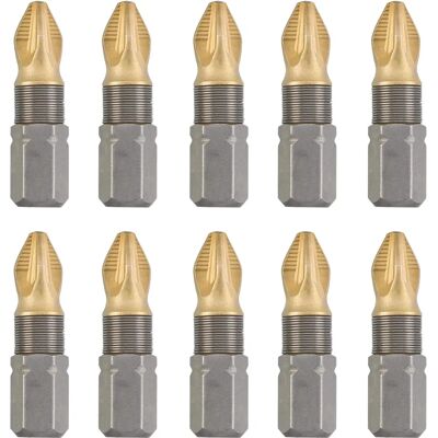 Conjunto de pontas PZ 2 em titânio KWB - 25 mm, 10 peças Conjunto de pontas PZ 2 em titânio KWB - 25 mm, 10 peças