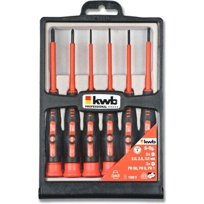 KWB Precisiegereedschap Set - 6-delige - VDE Getest KWB Precisiegereedschap Set - 6-delige - VDE Getest